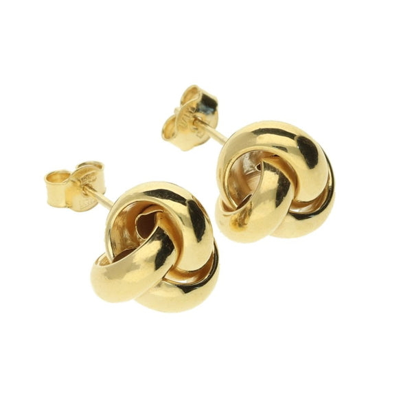9ct Yellow Gold Knot Earrings - 0.7g