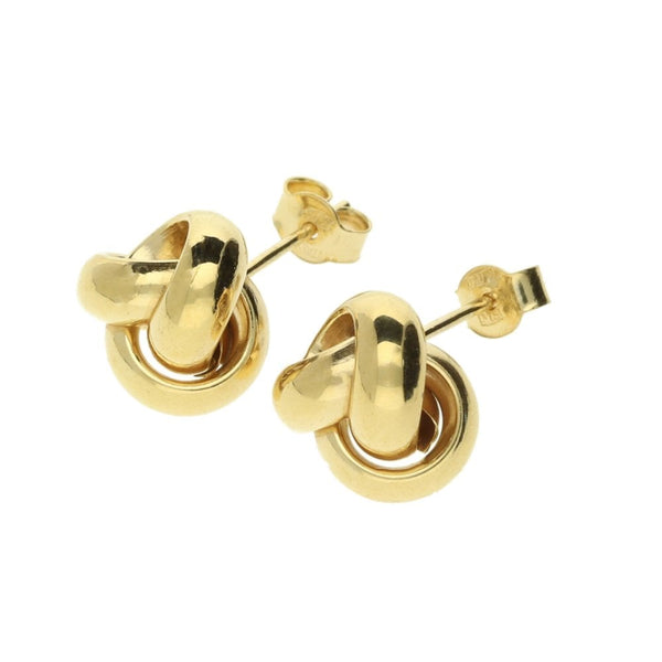 9ct Yellow Gold Knot Earrings - 0.7g