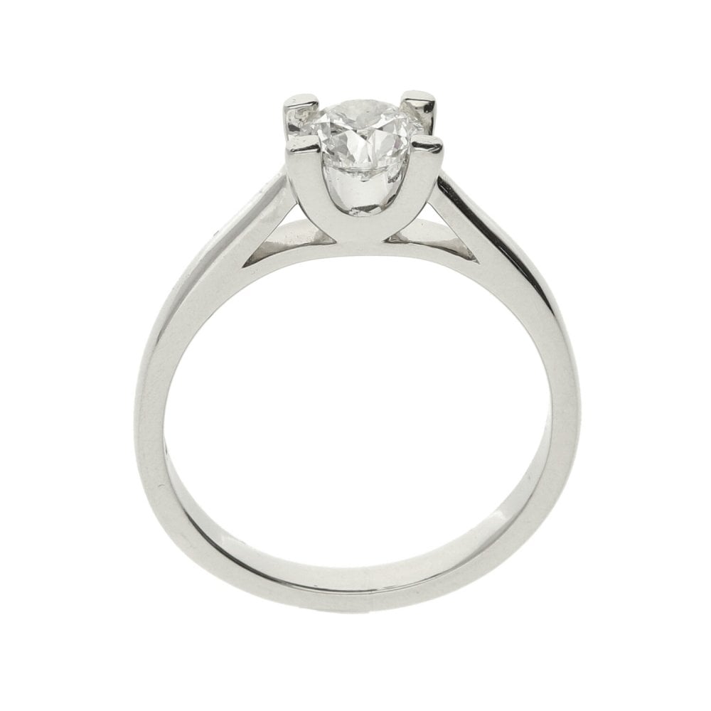 Platinum Diamond Certified Engagement Ring - 0.52ct - Size K