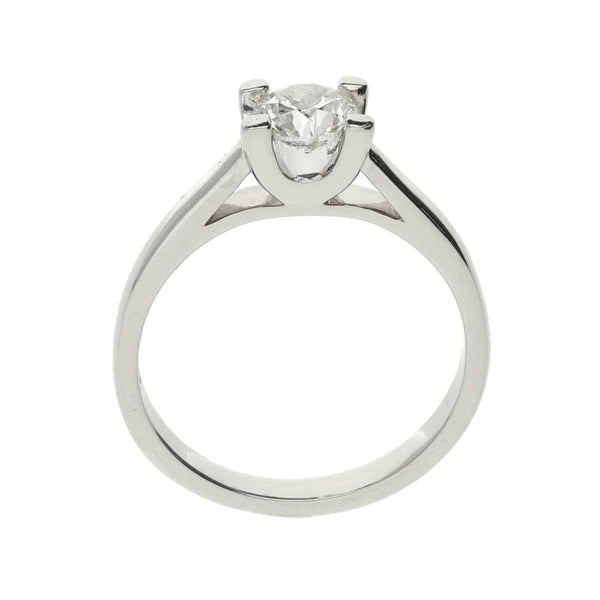Platinum Diamond Certified Engagement Ring - 0.52ct - Size K