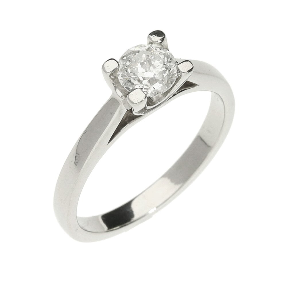 Platinum Diamond Certified Engagement Ring - 0.52ct - Size K