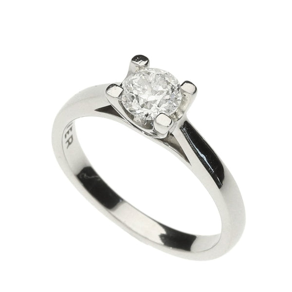 Platinum Diamond Certified Engagement Ring - 0.52ct - Size K
