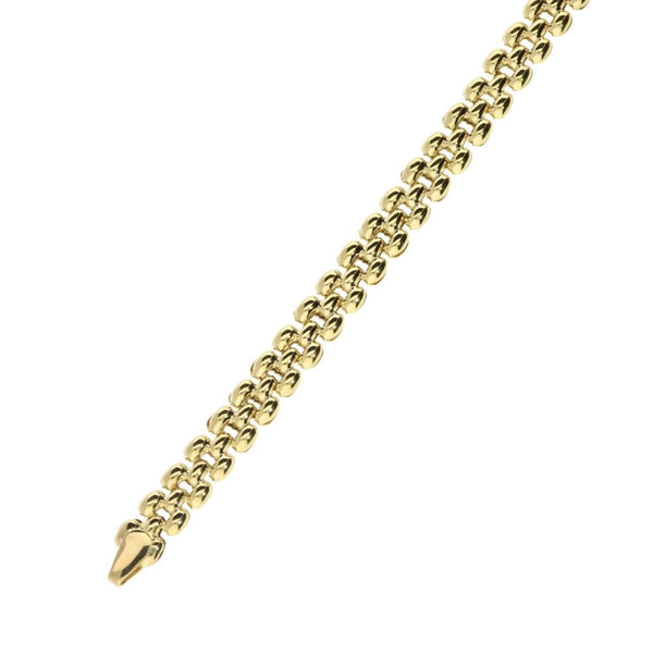 9ct Yellow Gold Hollow Bracelet - 7.5 Inches - 6.4g