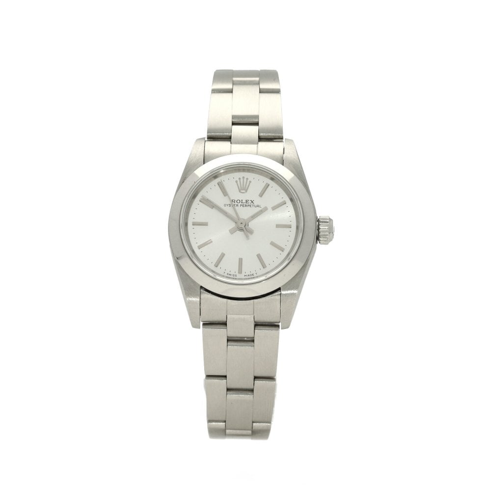 Oyster Perpetual 76080 - Ladies Watch - Silver Dial - 2005