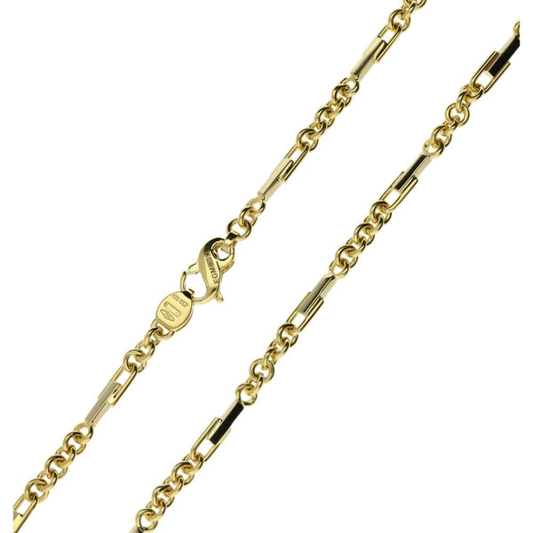 18ct Yellow and White Gold Ladies Fancy Chain - 20 inch - 20.5g
