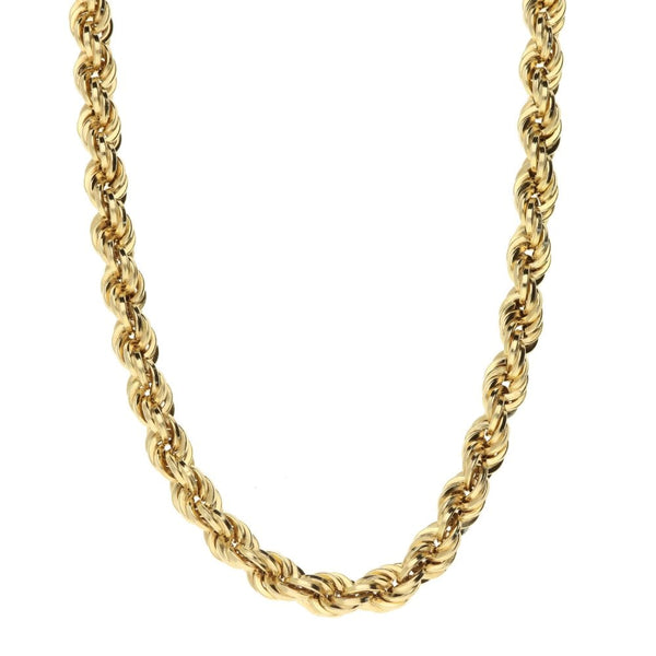 9ct Yellow Gold Hollow Rope Chain - 20 Inch - 16.1g
