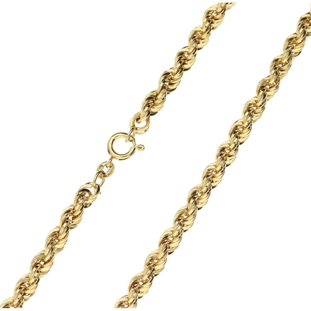 9ct Yellow Gold Hollow Rope Chain - 20 Inch - 16.1g