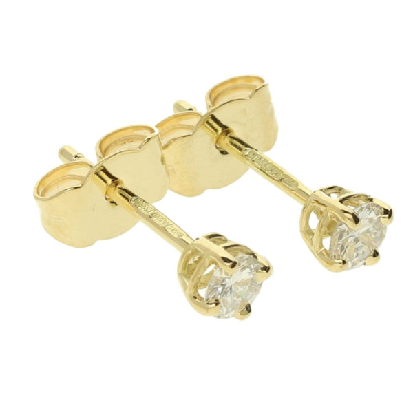 18ct Yellow Gold Diamond Studs - 0.30ct