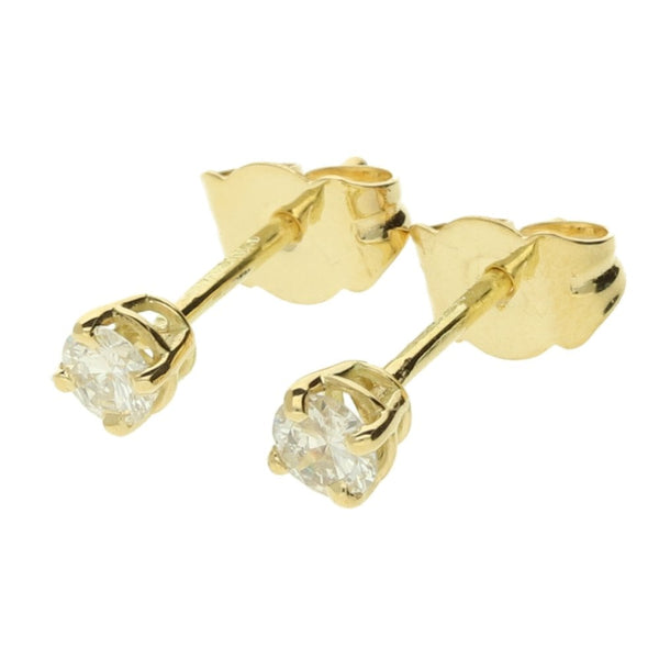 18ct Yellow Gold Diamond Studs - 0.30ct