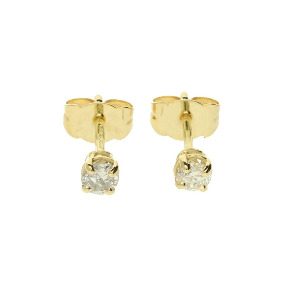 18ct Yellow Gold Diamond Studs - 0.30ct
