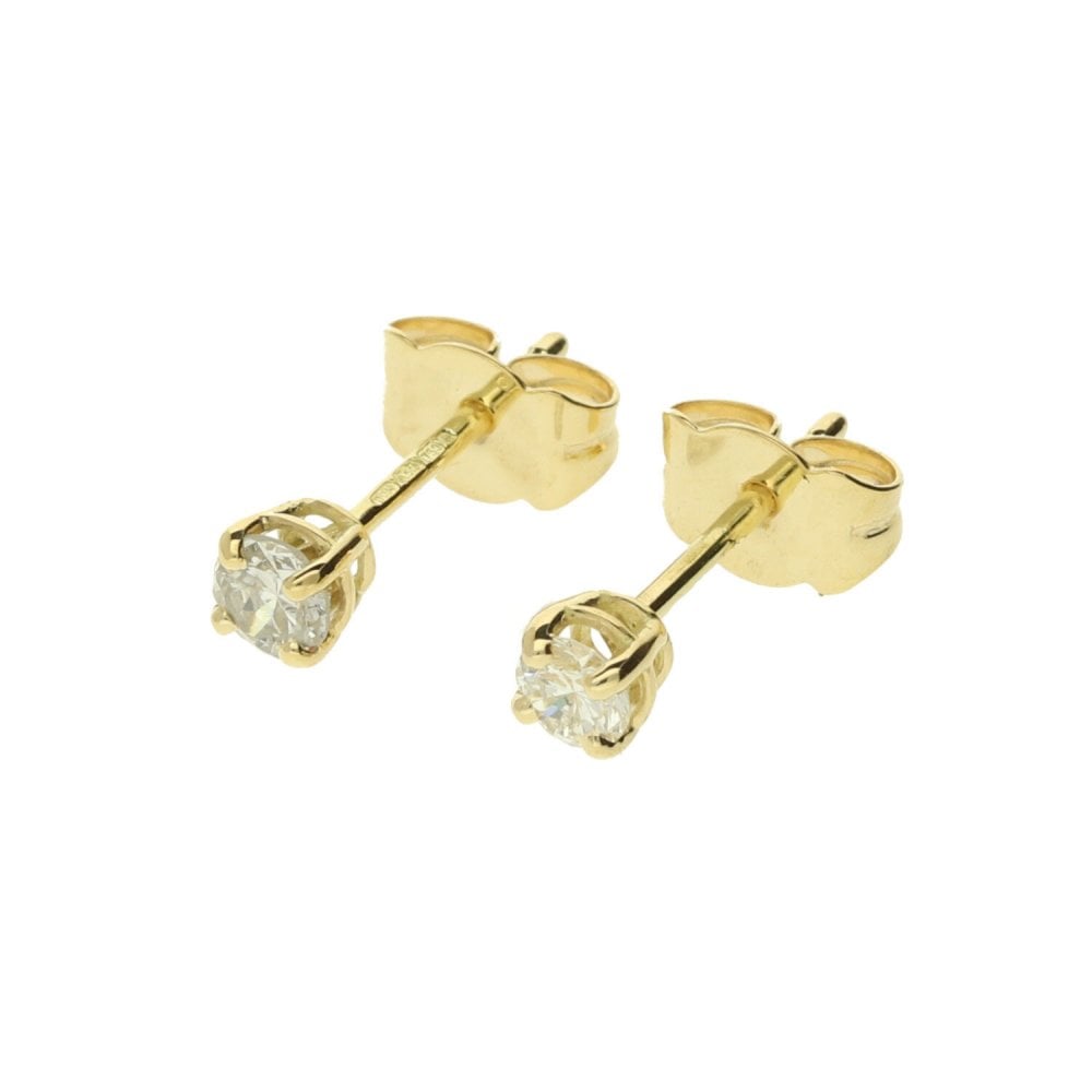 18ct Yellow Gold Diamond Studs - 0.30ct