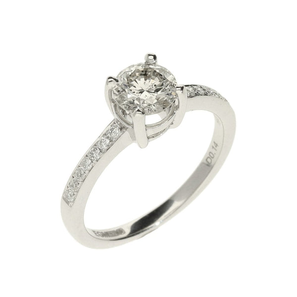 18ct White Gold Diamond Engagement Ring - 1.04ct - Size M½