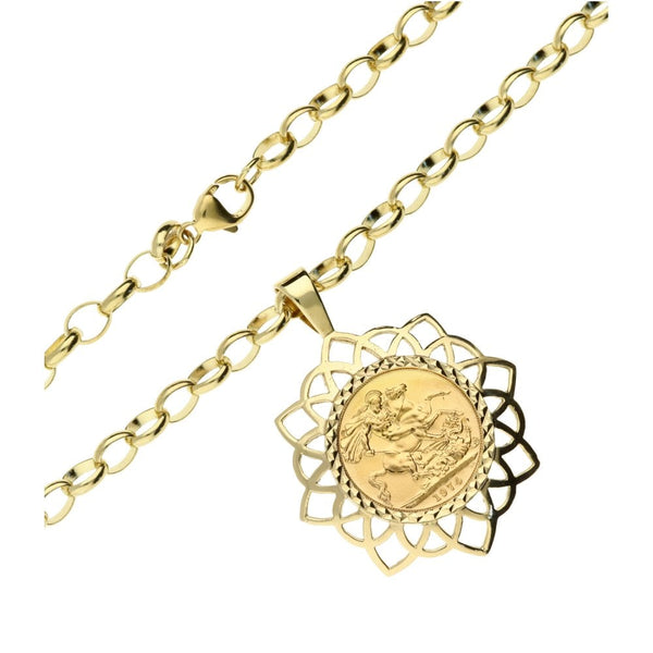 Gold 1974 Sovereign Pendant & Belcher