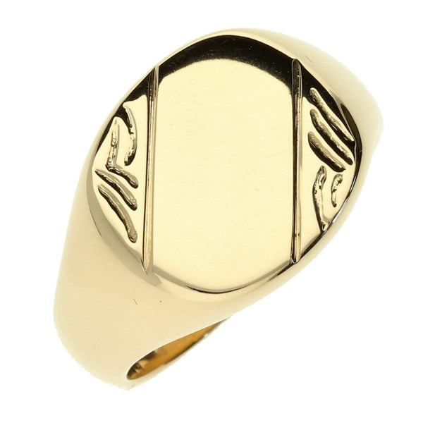 9ct Yellow Gold Gents Square Signet Ring - 16.9g