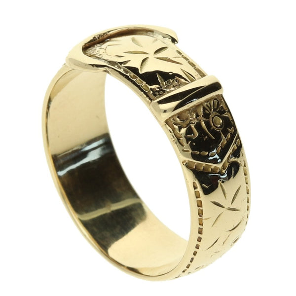 9ct Gents Buckle Ring -6.9g