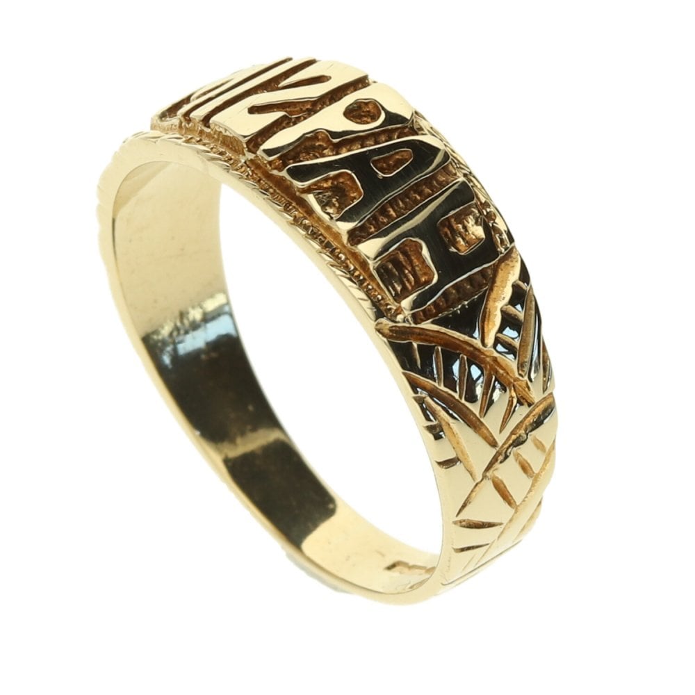 9ct Ladies Yellow Gold Mizpah Ring 3.5g