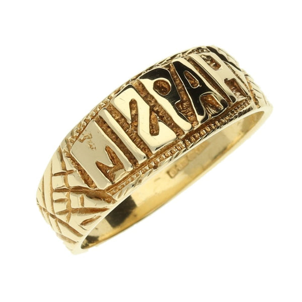 9ct Ladies Yellow Gold Mizpah Ring 3.5g