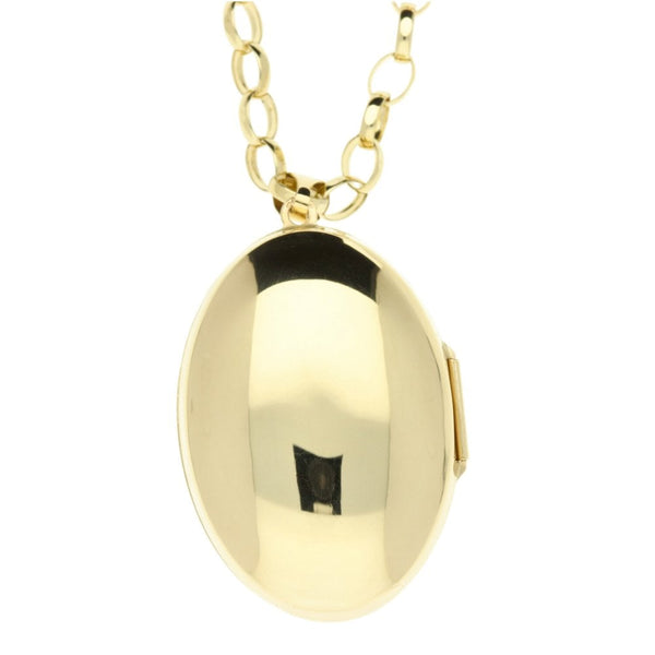 9ct Locket & 22inch Belcher Chain 16.4g