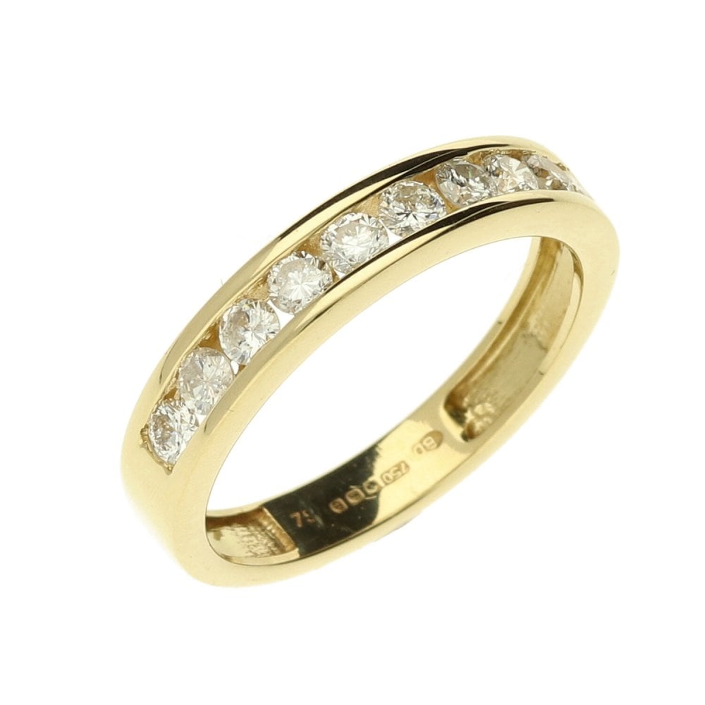 18ct Yellow Gold Diamond Half Eternity Ring - 0.50ct