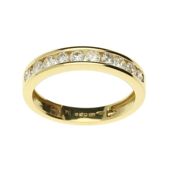 18ct Yellow Gold Diamond Half Eternity Ring - 0.50ct