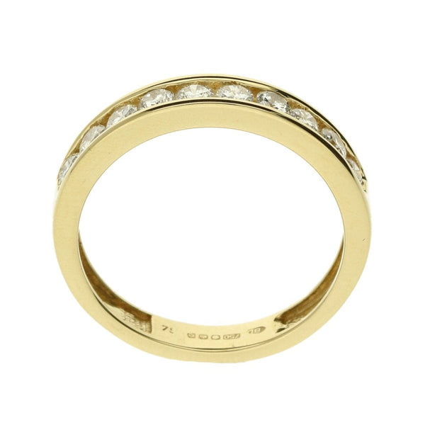 18ct Yellow Gold Diamond Half Eternity Ring - 0.50ct