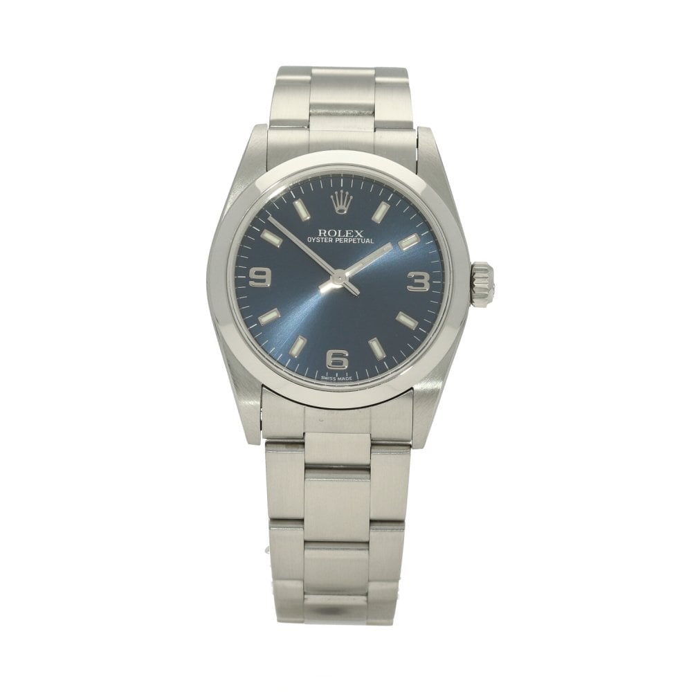 Oyster Perpetual 77080 - Midsize Watch - Blue Dial - 2001