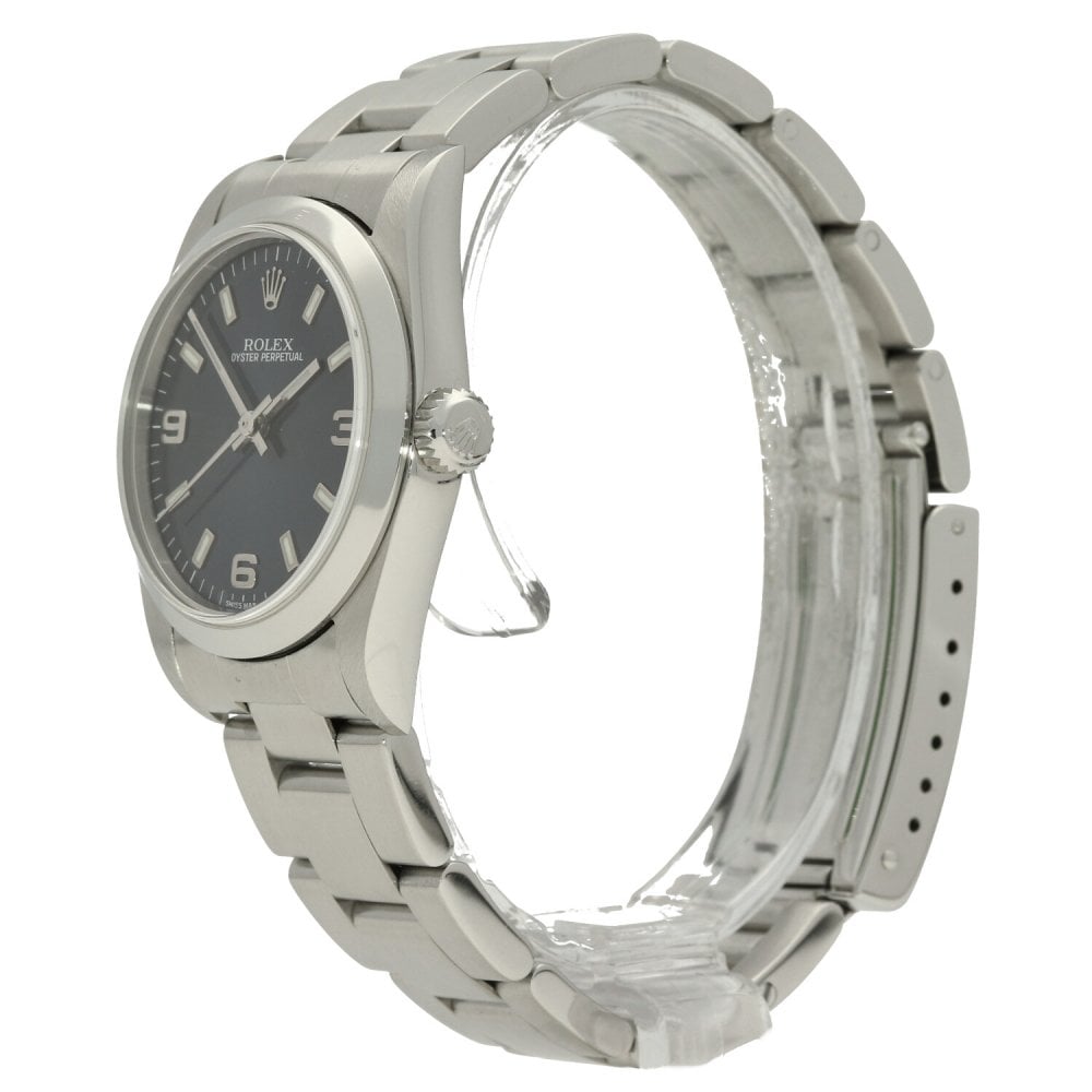 Oyster Perpetual 77080 - Midsize Watch - Blue Dial - 2001