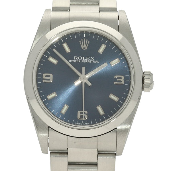 Oyster Perpetual 77080 - Midsize Watch - Blue Dial - 2001