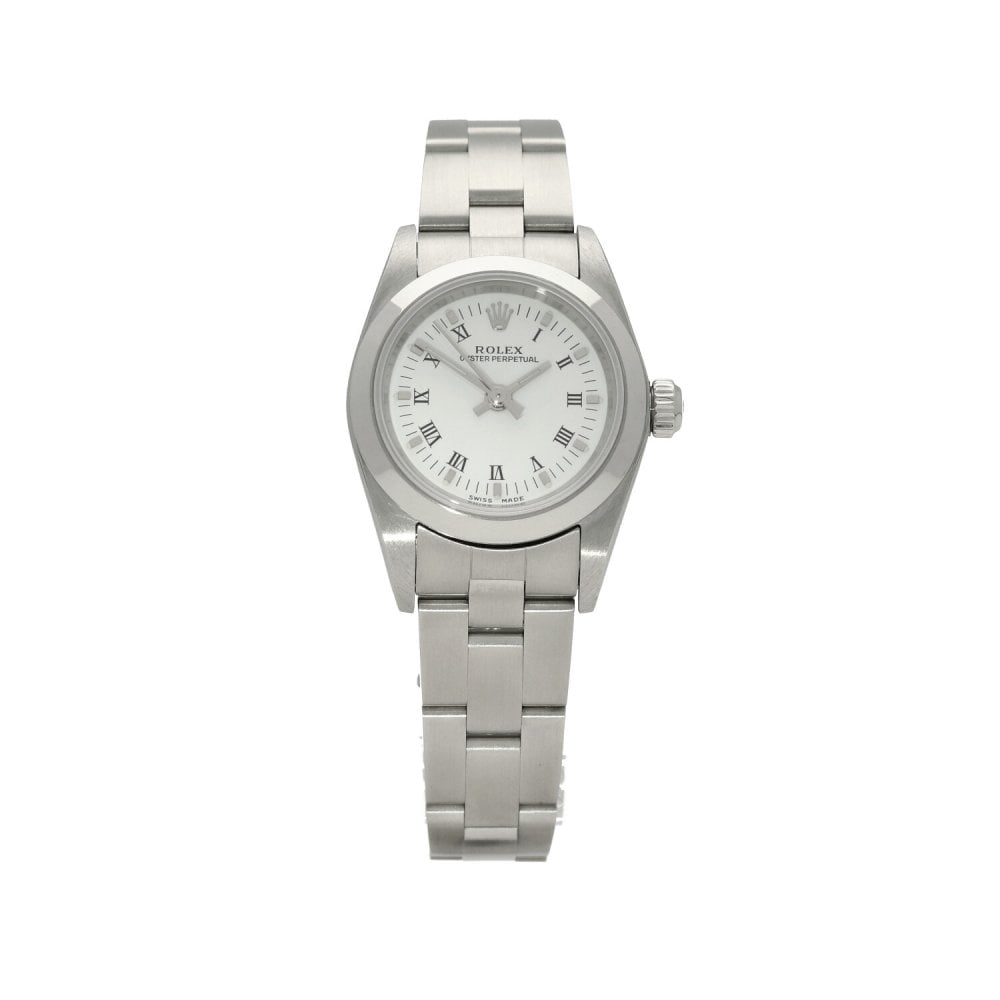 Oyster Perpetual 76080 - Ladies Watch - White Dial - 2003