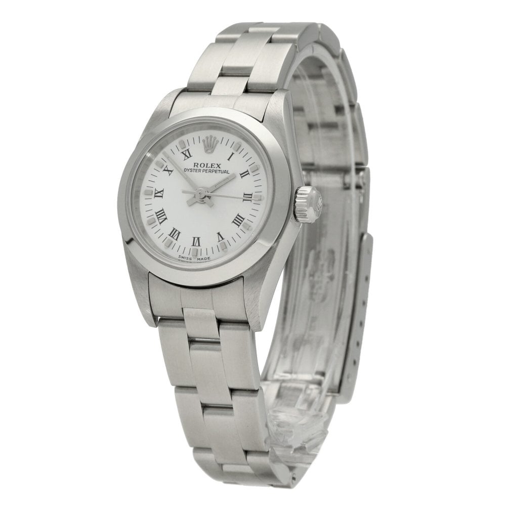 Oyster Perpetual 76080 - Ladies Watch - White Dial - 2003