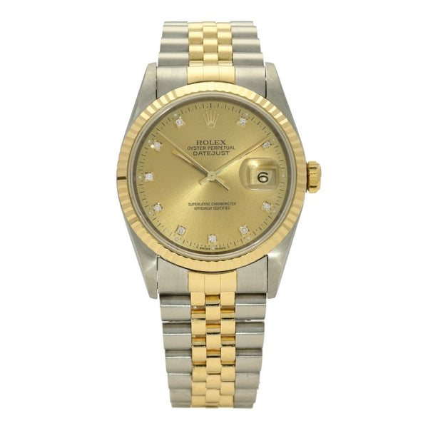 Datejust 16233 - Champagne Diamond Dial - 1995