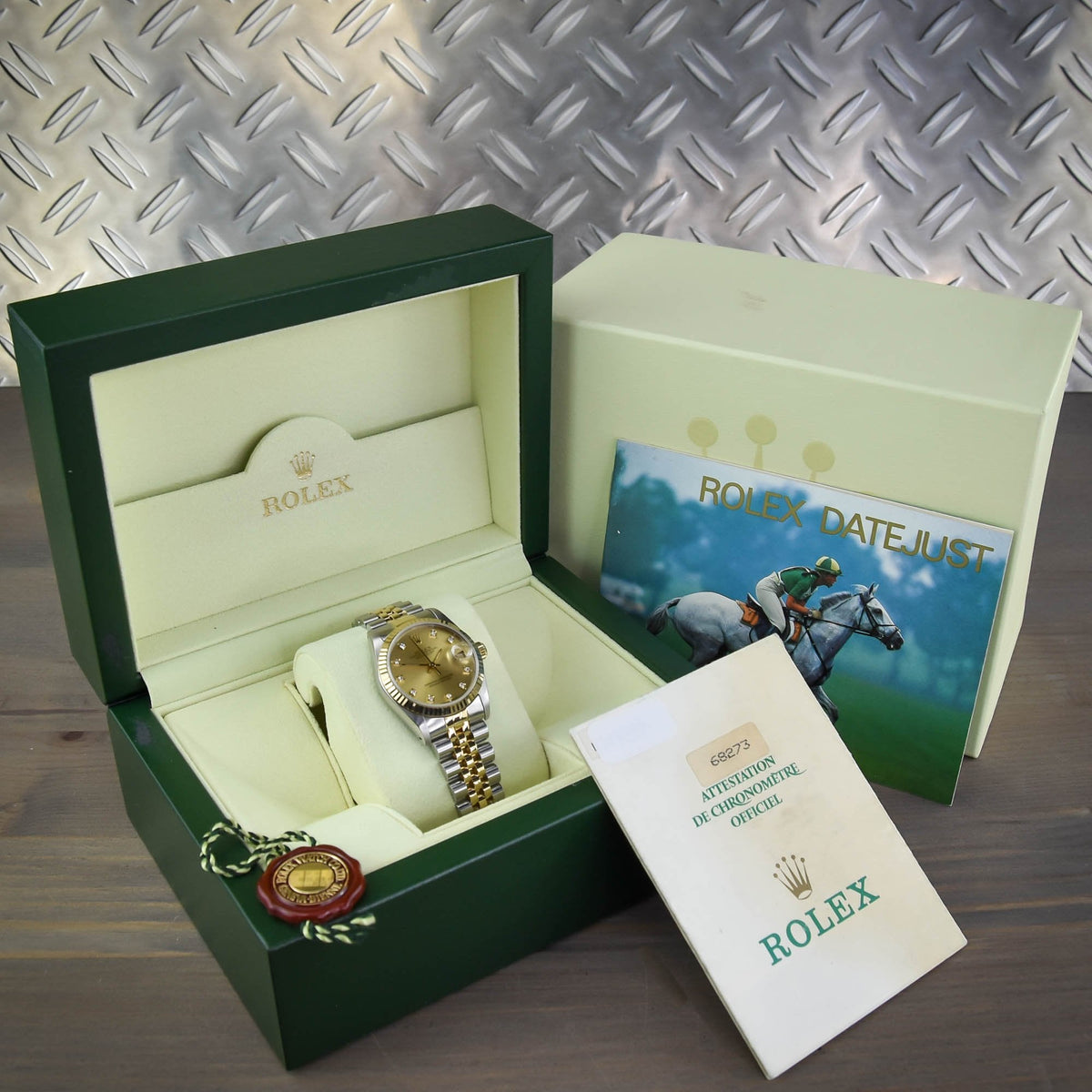 Datejust 68273 - Mid-Size Watch - Diamond Dial - 1990