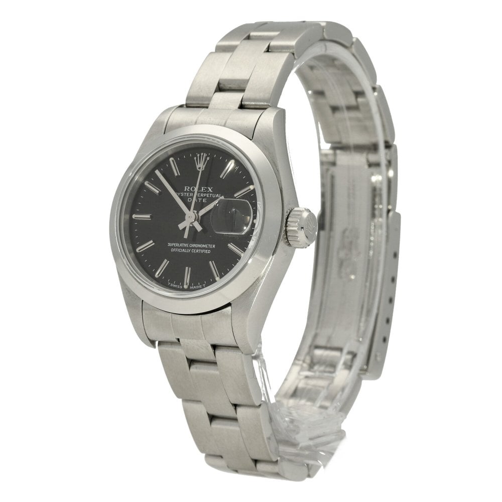 Oyster Perpetual Date 69160- Ladies Watch- Black Dial - 1996
