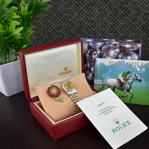 Datejust 69173 - Ladies Watch - Gold Dial - 1987