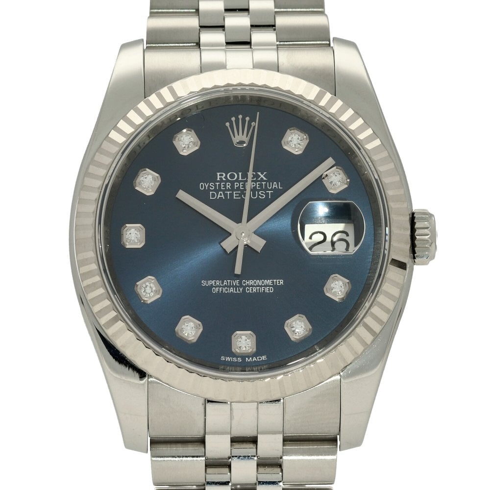 Datejust 116234 – Gents Watch – Blue Diamond Dial – 2015
