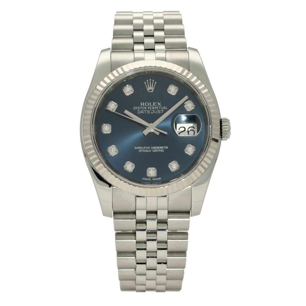 Datejust 116234 – Gents Watch – Blue Diamond Dial – 2015