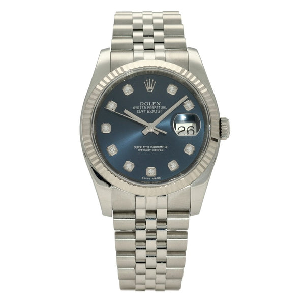 Datejust 116234 – Gents Watch – Blue Diamond Dial – 2015