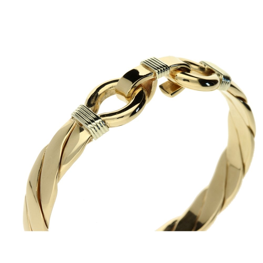 9ct Gents Yellow Gold Bangle 87.7g