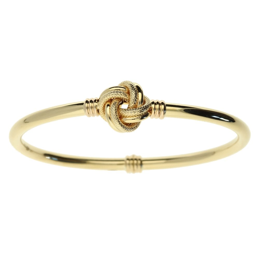 9ct Yellow Gold Knot Bangle 6.4g