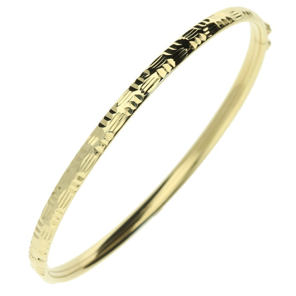9ct Yellow Gold Hollow bangle -4.3g
