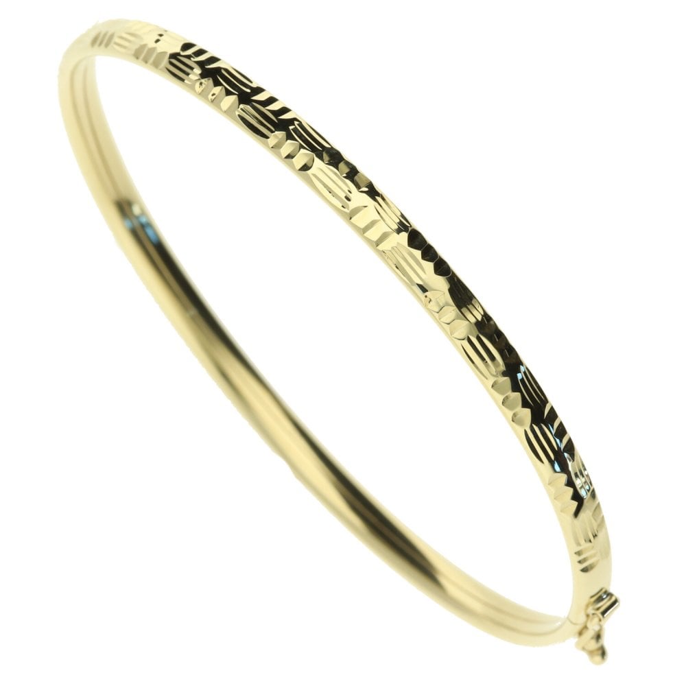 9ct Yellow Gold Hollow bangle -4.3g
