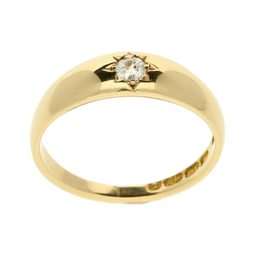 18ct Yellow Gold Diamond Ring 3.7g