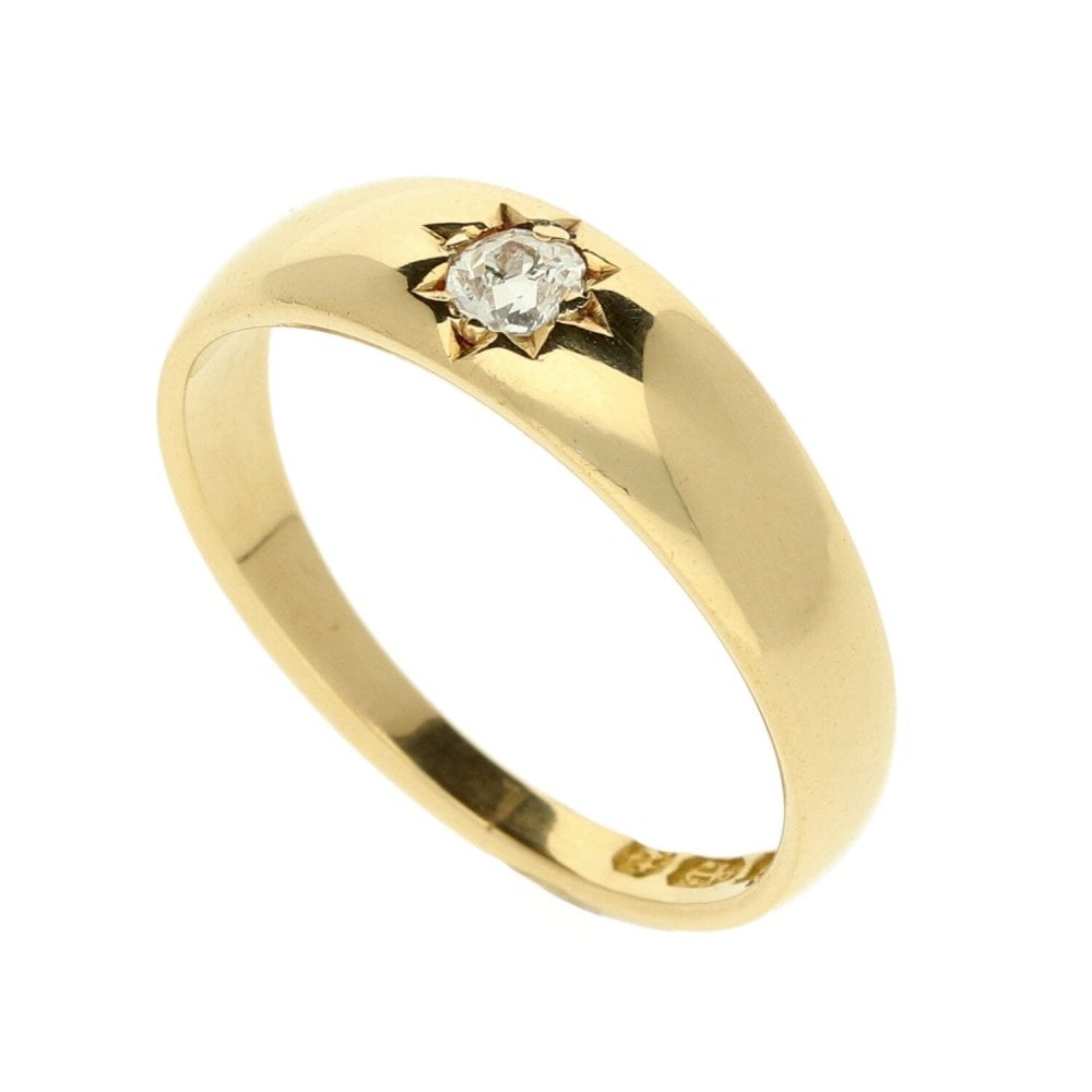 18ct Yellow Gold Diamond Ring 3.7g