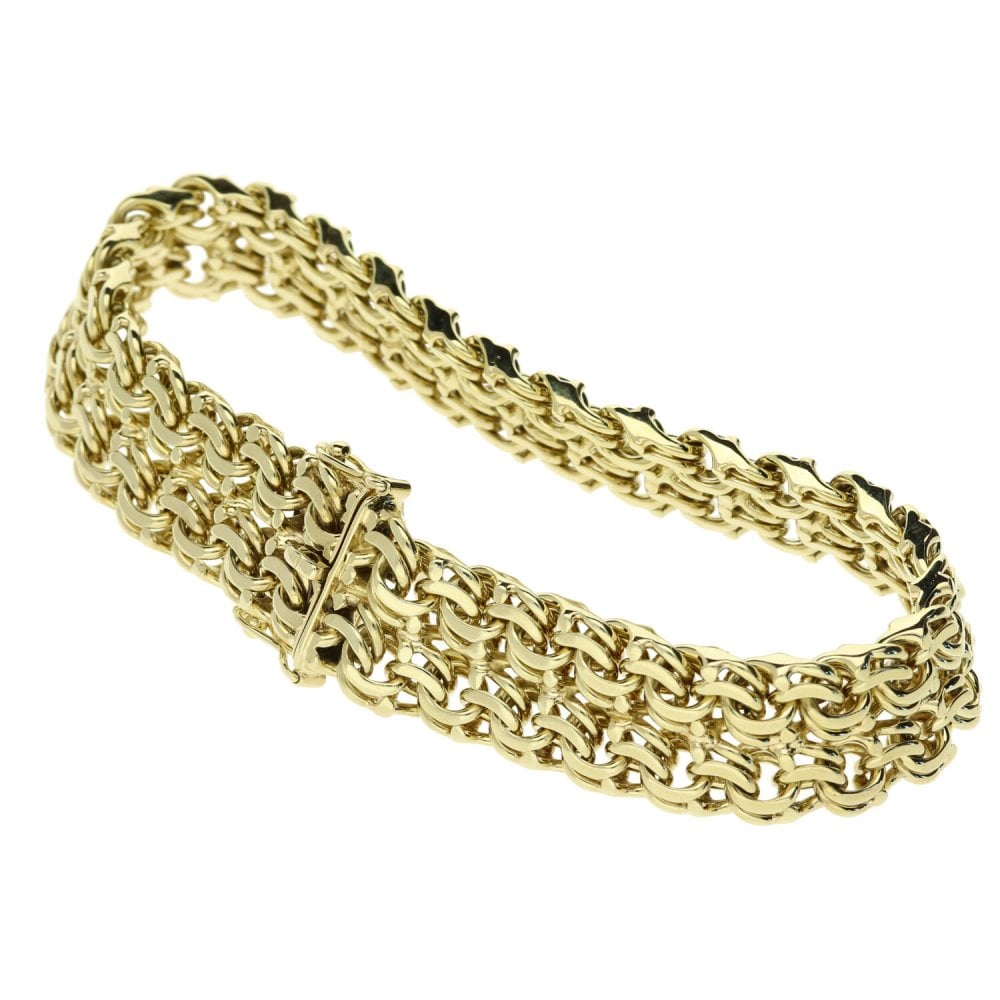 9ct Fancy Link Bracelet38.7g