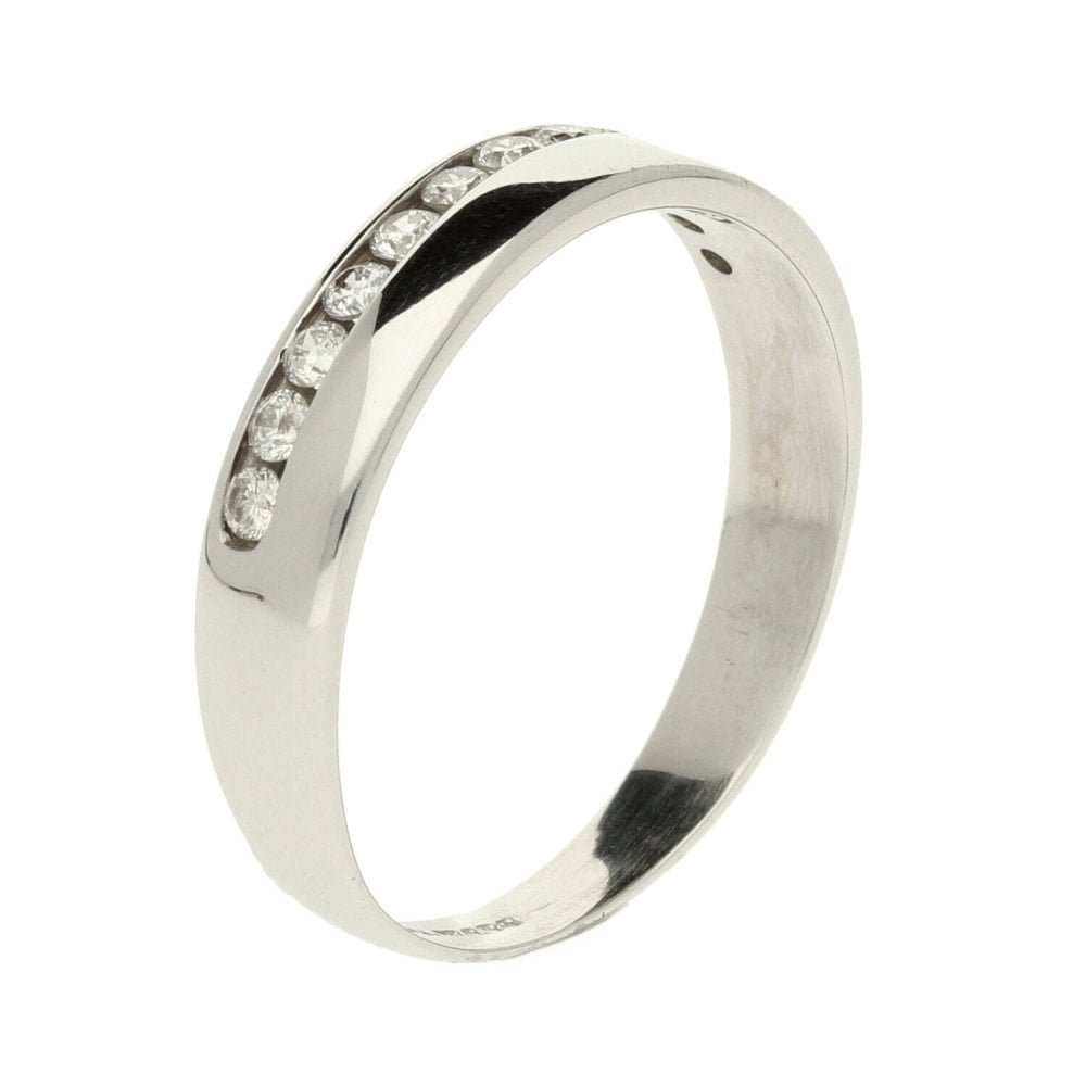 18ct White Gold Diamond Wedding Ring2.9g
