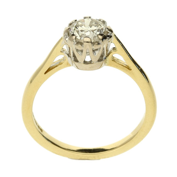 18ct Yellow Gold Diamond Solitaire Engagement Ring - 0.75ct