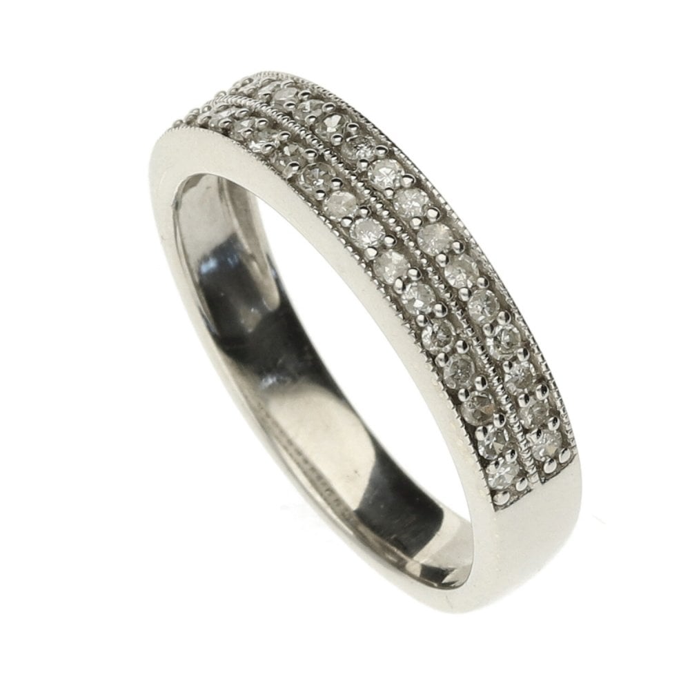 9ct Diamond Band Ring 0.25ct size k