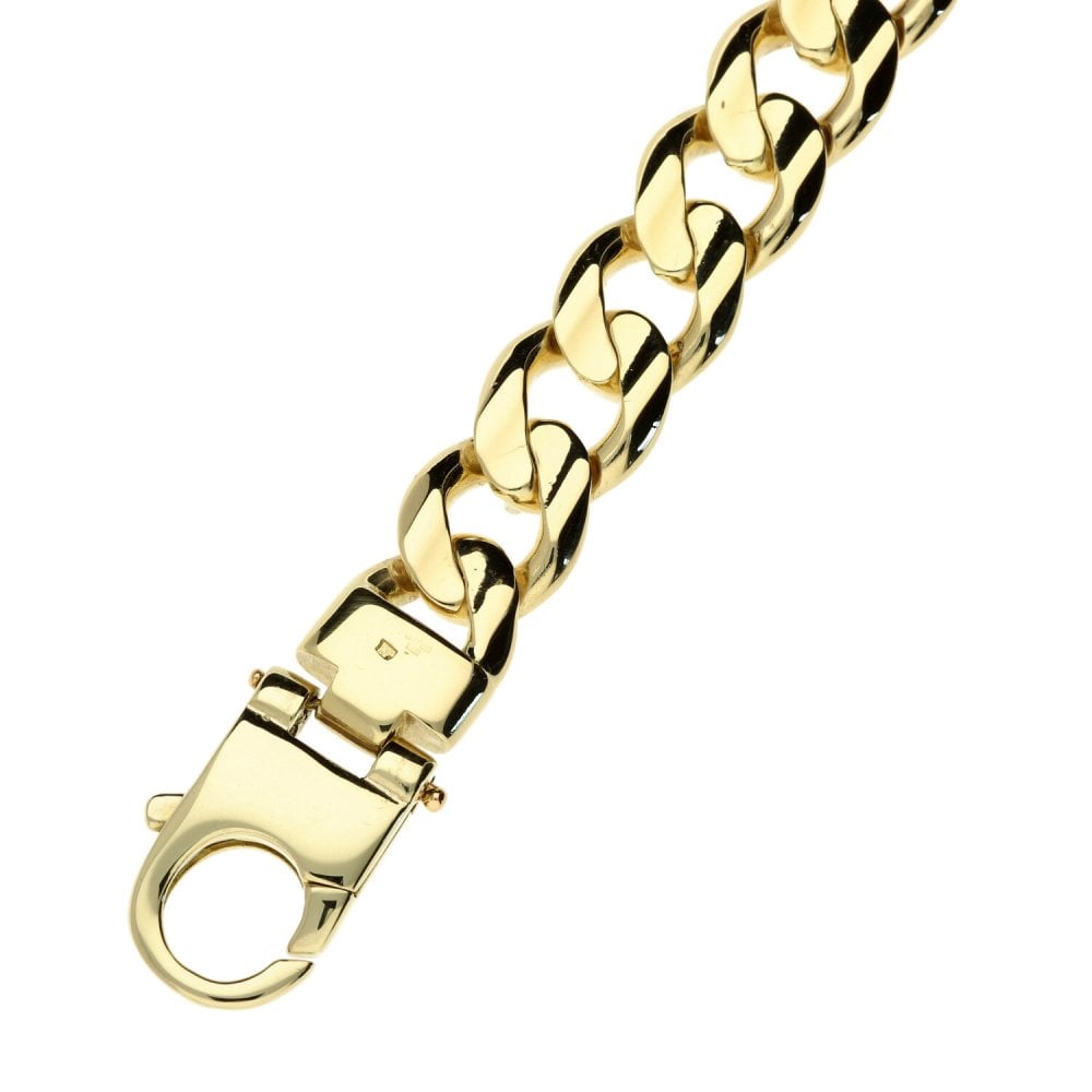 9ct Yellow Gold 8 Inch Curb Bracelet - 61.2g