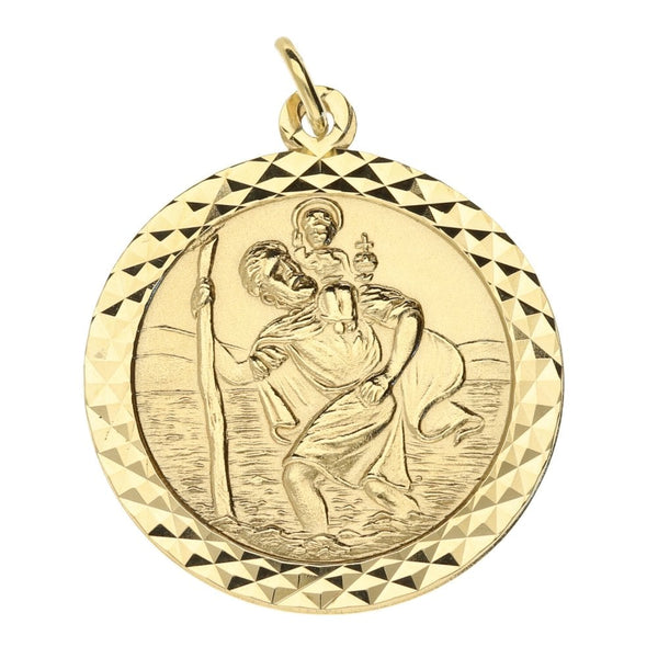 9ct Gold Gents St Christopher Medal 10g