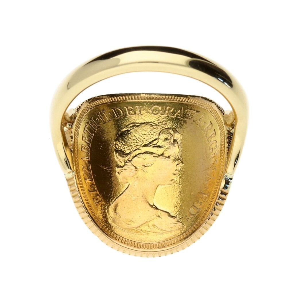 Gold 1979 Full Sovereign Ring – Size Q - 10.01g